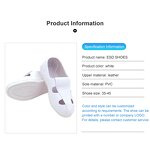 ESD Canvas Shoes Supplier - Breathable PVC Sole Antislip Clean Room Shoes