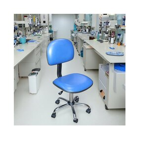 ESD PU Leather Chair Supplier - Industrial Cleanroom Nylon Metal Chair
