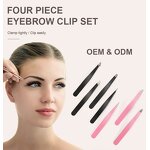 Black Pink Tweezers Supplier - Best Slant Eyebrow Tweezers Private Label