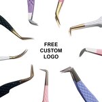 Eyelash Tweezers Factory - Free Custom Logo Volume 90 Degree Lash Tweezers