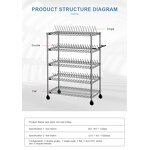 SMT Storage Shelf Factory - 3 Layer Carbon Steel Transfer Solution Cart