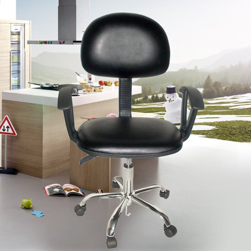 ESD Leather Lab Chair Manufacturer - Dust-Free Workshop Lift Rotate PU Chair