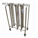 Adjustable ESD PCB Cart Supplier - Antistatic SMT PCB Trolley Turnover Rack