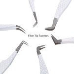 Eyelash Tweezers Factory - Free Custom Logo Diamond Grip Fiber Tip Tweezer