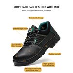 Man Work Safety Shoes Factory - PU Leather Iron Toe Puncture Resistant Boots