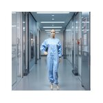 ESD Coverall Manufacturer - Fire Retardant Polyester Labcoat Needle Lab