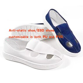 ESD Work Shoes Supplier - PU Leather Non-Slip Low Cut Breathable Shoes