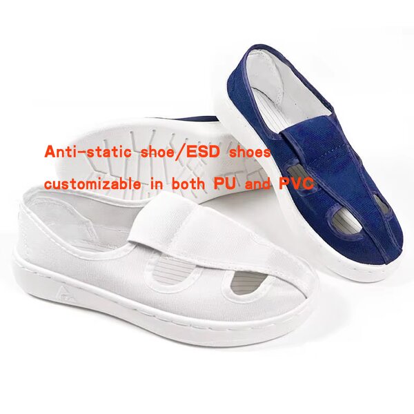 ESD Work Shoes Supplier - PU Leather Non-Slip Low Cut Breathable Shoes