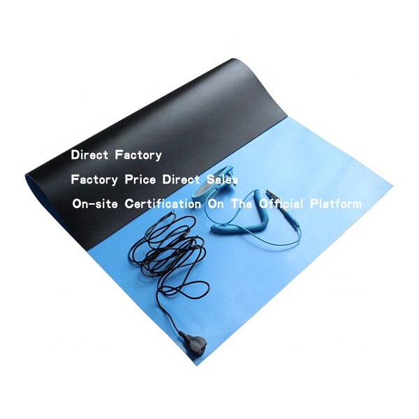 ESD Rubber Mat Factory - Black Blue Green 2 Layer Anti Static Table Mat