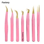 Custom Logo Tweezers Manufacturer - Private Label Stainless Steel Lash Tweezer
