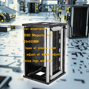 ESD PCB Magazine Rack Supplier - Plastic Gear Track for SMT PCB Storage