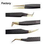 Custom Logo Tweezers Manufacturer - Private Label Stainless Steel Lash Tweezer