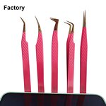 Custom Logo Tweezers Manufacturer - Private Label Stainless Steel Lash Tweezer