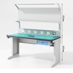 ESD Workbench Factory - Heavy Duty 10ft Lab Steel Phone Repair Table