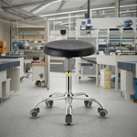 ESD Stool Factory - Simple PU Foam Lift Rotate Industry Laboratory Stool
