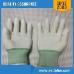PU Coated Gloves Supplier - White Anti-static Electronics Factory Small Size