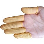 Antistatic Finger Cots Factory - White Nitrile Dotted Orange Fingerstall