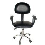 ESD Leather Lab Chair Manufacturer - Dust-Free Workshop Lift Rotate PU Chair