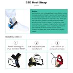 ESD Heel Strap Supplier - Worksite Safe Conductive Shoe Solution Hook Loop