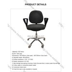 ESD Fabric Chair Factory - Grey Ergonomic Swivel Adjustable Footrest Chair