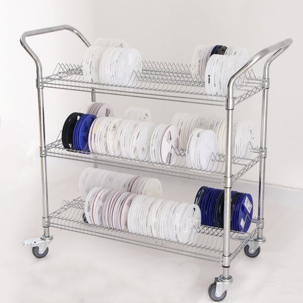 SMT Storage Shelf Factory - 3 Layer Carbon Steel Transfer Solution Cart