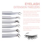 Eyelash Tweezers Factory - Free Custom Logo Diamond Grip Fiber Tip Tweezer