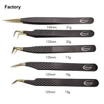 Custom Logo Tweezers Manufacturer - Private Label Stainless Steel Lash Tweezer