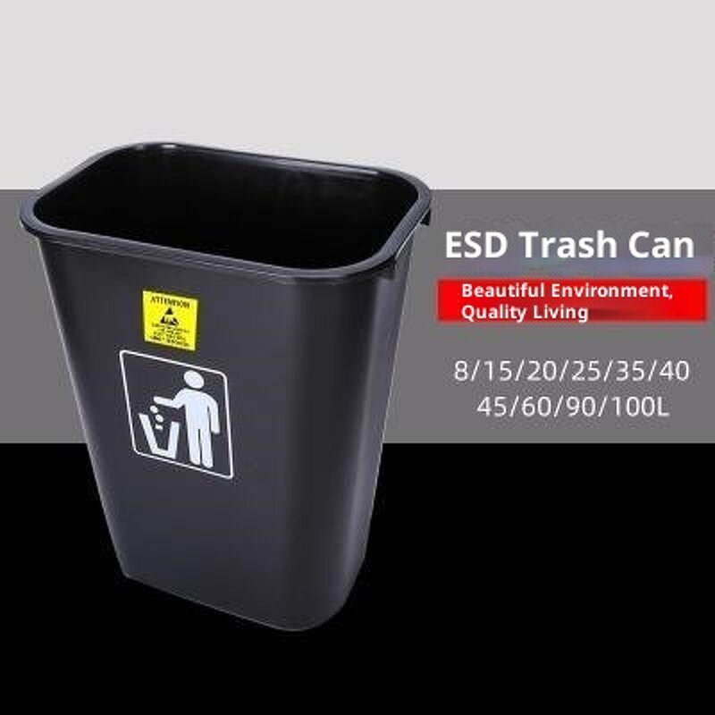 Anti-static Trash Can Supplier - ESD15L Clean Room Storage Bucket with Lid