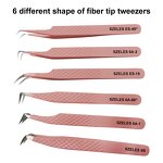 Print Logo Eyelash Tweezers Manufacturer - 45 75 90 Degree Nano Grip Tweezers