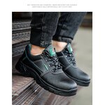 Man Work Safety Shoes Factory - PU Leather Iron Toe Puncture Resistant Boots