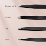 Eyebrow Tweezers Supplier - 1.5mm Thickness Slanted Stainless Steel Tweezers