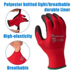 Worker Hand Gloves Manufacturer - Custom Red Black with Logo