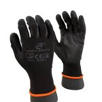 PU Coated Work Gloves Supplier - SNELL EN388 Custom Logo Polyester