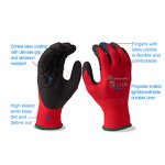 Worker Hand Gloves Manufacturer - Custom Red Black with Logo