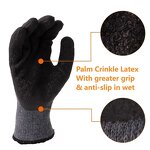 Latex Coated Gloves Supplier - Snell Safety 10 Gauge Black Crinkle