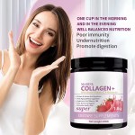 OEM Private Label Skin Whitening Brightening Collagen Powder Hyaluronic Acid Vitamin C Skin Hair Nail Support