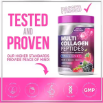 OEM Private Label Whitening Healthcare Supplement Berry Flavor Multi Collagen Peptide Powder Drink Marine Collagen Powder