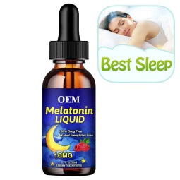 OEM/ODM/OBM Melatonin Sleeping Drops Aids Nighttime Vitamin Natural 10mg Liquid Melatonin Drops