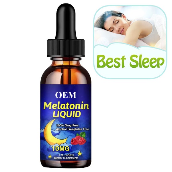 OEM/ODM/OBM Melatonin Sleeping Drops Aids Nighttime Vitamin Natural 10mg Liquid Melatonin Drops