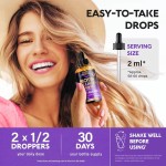 OEM Private Label Sugar Free Collagen Liquid Hair Growth Biotin Drops for Women and Men Skin Nail Hair Care