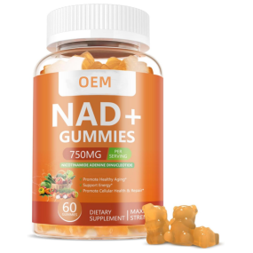 OEM/ODM Factory Supply Health Care Supplement 750mg Nicotinamide Adenine Dinucleotide NAD+ Gummies Support Energy
