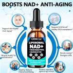 OEM 60ML Vegan Resveratrol NAD+ Liposomal Drops High Potency NAD Drops Liquid Supplement for Cell Regenerator