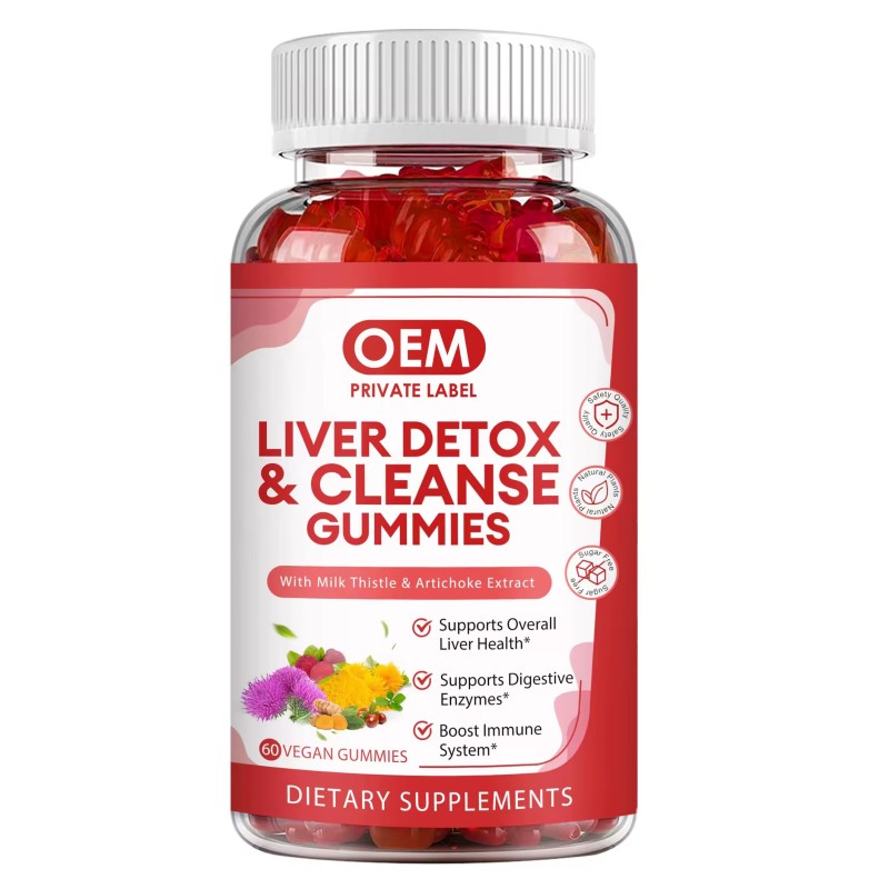 OEM OEM Liver Detox Cleanse Gummies Milk Thistle Artichoke Extract Supplement Natural Herbal Detox Cleanse Liver Health Gummies