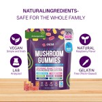 OEM Organic Vegan Lions Mane Mushroom Gummies Nootropic Brain Mushroom Extract for Memory and Focus Nutrition Supplement