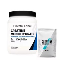Factory OEM Private Labels 500g Creatine Monohydrate Pure Powder 200 Mesh Dietary Supplement for Muscle Building