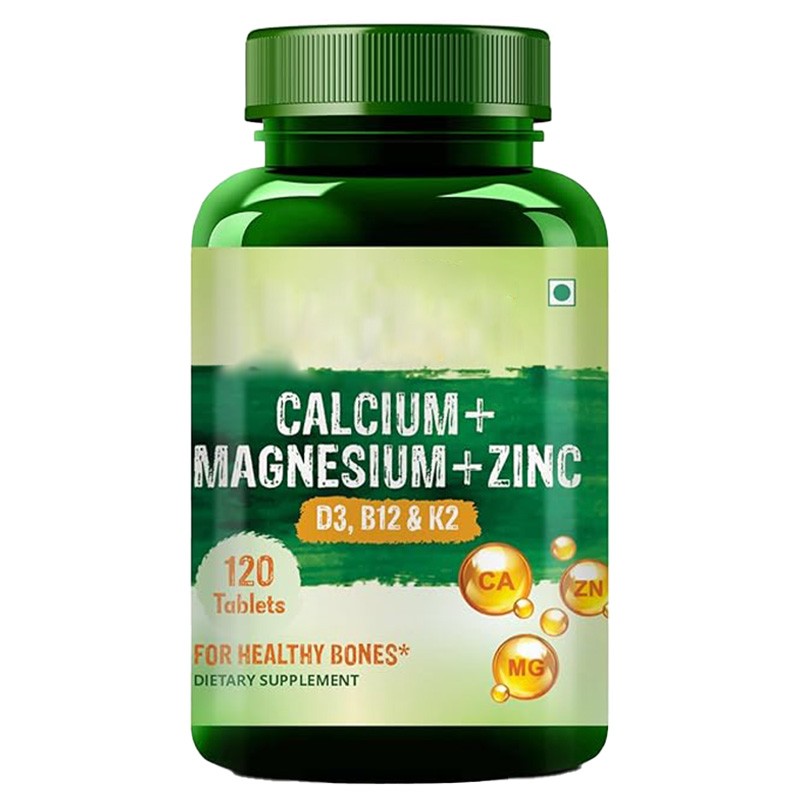 Private Label D3 B12 & K2 Calcium Magnesium Zinc Tablets Bone Nerve Muscle Health Supplement Magnesium Pills Tablets