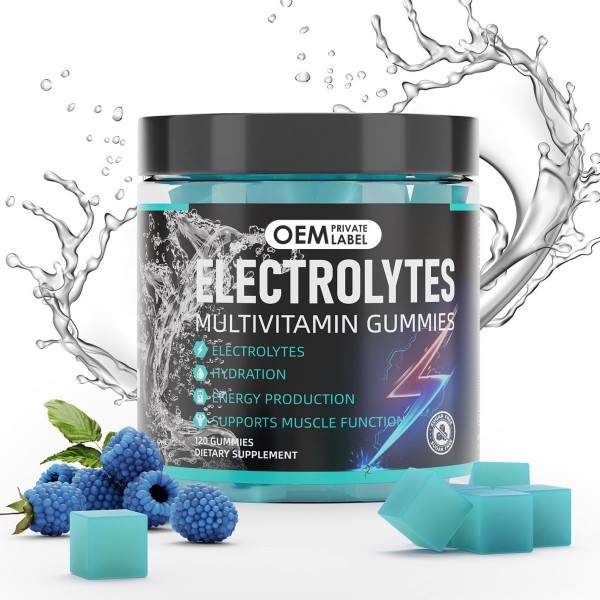 OEM Hydration Electrolyte Chews Supplement Muscle Growth Sugar Free Multivitamin Electrolyte Gummies