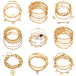 Gold Plated Retro Thick Chain Anklet Bracelet Personalized Retro Style for Women Girls