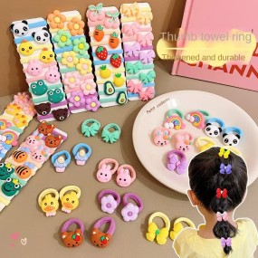 High Quality Elastic Hair Rope Cute Thumb Hair Band for Little Girls Kids Sweet Baby Hair Accessories Quality Ties