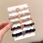 批发妇女的高感觉发饰冰丝小肠球头高马尾织物珍珠橡胶发带